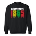 thumbnail image 1 of Shop4Ever Men's Juneteenth 1865 Dripping June 19th Crewneck Sweatshirt X-Large Black, 1 of 5
