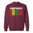 thumbnail image 1 of Shop4Ever Men's Juneteenth 1865 Dripping June 19th Crewneck Sweatshirt XX-Large Maroon, 1 of 5