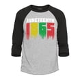 thumbnail image 1 of Shop4Ever Men's Juneteenth 1865 Dripping June 19th Raglan Baseball Shirt X-Small Heather Grey/Black, 1 of 4