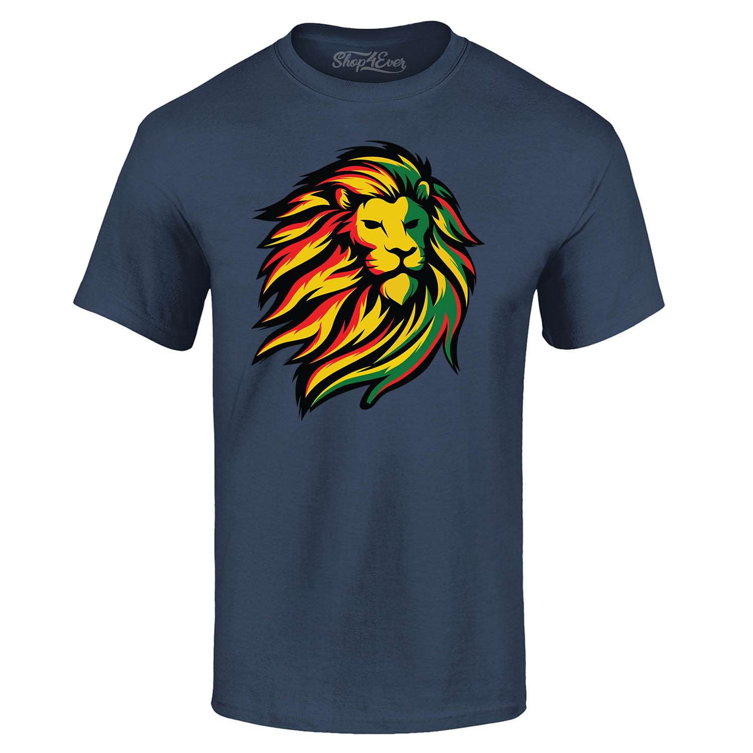 Shop4Ever Men's Juneteenth African History Lion Graphic T-shirt
