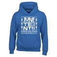 thumbnail image 1 of Shop4Ever Men's Juneteenth Celebrate Black Freedom 6-19-1865  Hooded Sweatshirt Hoodie Large Royal Blue, 1 of 5