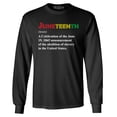 thumbnail image 1 of Shop4Ever Men's Juneteenth Definition June 19th 1865 Long Sleeve Shirt Large Black, 1 of 5