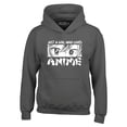 thumbnail image 1 of Shop4Ever Men's Just A Girl Who Loves Anime Hooded Sweatshirt Hoodie XX-Large Charcoal, 1 of 5