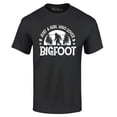 thumbnail image 1 of Shop4Ever Men's Just A Girl Who Loves Bigfoot Graphic T-shirt Small Black, 1 of 5