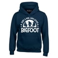 thumbnail image 1 of Shop4Ever Men's Just A Girl Who Loves Bigfoot Hooded Sweatshirt Hoodie Small Navy, 1 of 5