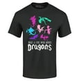 thumbnail image 1 of Shop4Ever Men's Just A Girl Who Loves Dragons Graphic T-shirt XXXX-Large Black, 1 of 5
