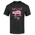thumbnail image 1 of Shop4Ever Men's Just A Girl Who Loves Pigs Graphic T-shirt XX-Large Black, 1 of 5