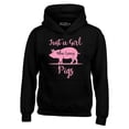 thumbnail image 1 of Shop4Ever Men's Just A Girl Who Loves Pigs Hooded Sweatshirt Hoodie XX-Large Black, 1 of 5