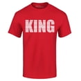 thumbnail image 1 of Shop4Ever Men's King African Pattern Style  Graphic T-shirt Large Red, 1 of 5