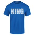 thumbnail image 1 of Shop4Ever Men's King African Pattern Style  Graphic T-shirt Large Royal Blue, 1 of 5