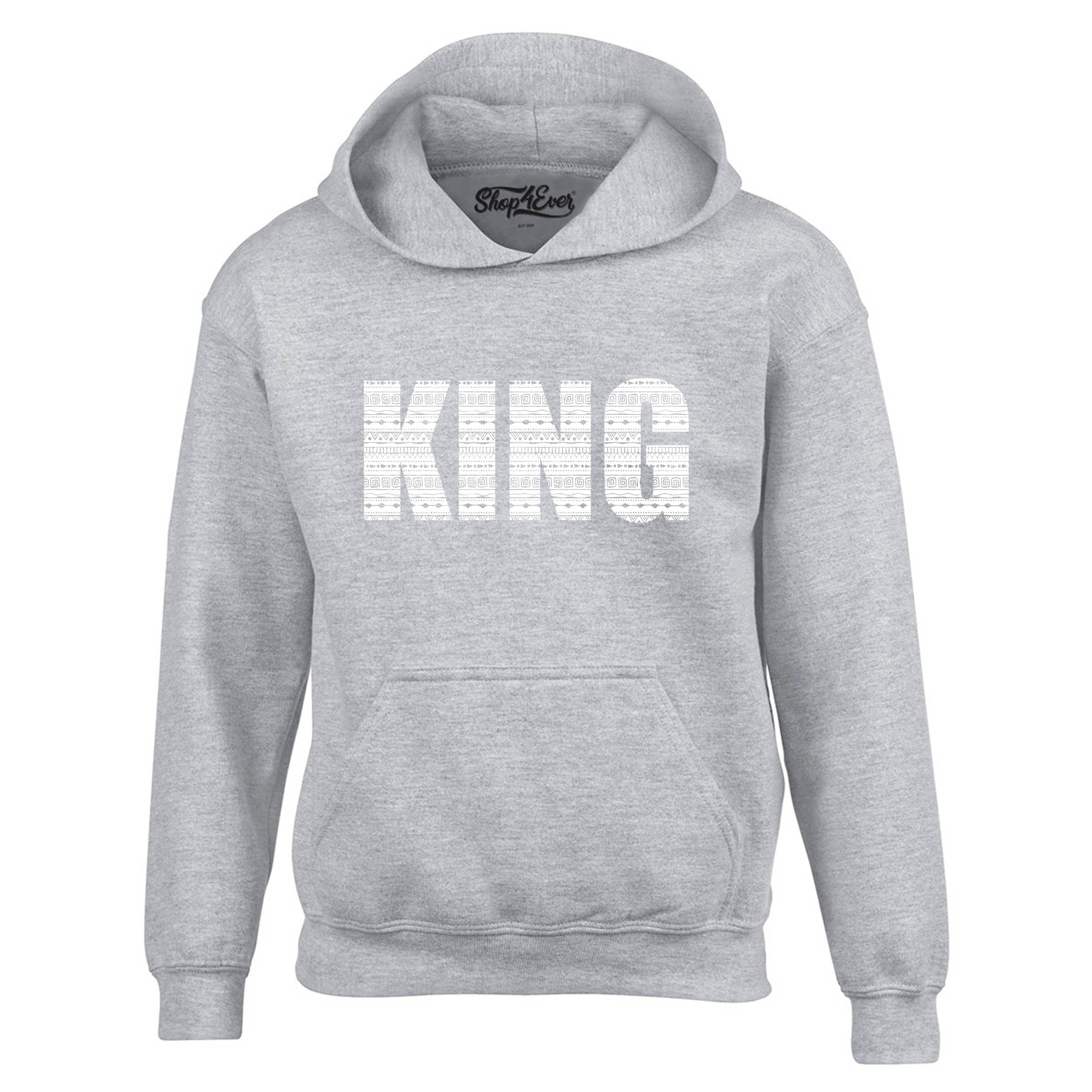 Shop4Ever Men's King African Pattern Style Hooded Sweatshirt Hoodie
