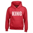 thumbnail image 1 of Shop4Ever Men's King African Pattern Style  Hooded Sweatshirt Hoodie XXX-Large Red, 1 of 5
