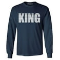 thumbnail image 1 of Shop4Ever Men's King African Pattern Style  Long Sleeve Shirt XX-Large Navy, 1 of 5