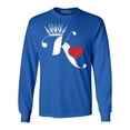 thumbnail image 1 of Shop4Ever Men's King of Hearts Long Sleeve Shirt Large Royal Blue, 1 of 5