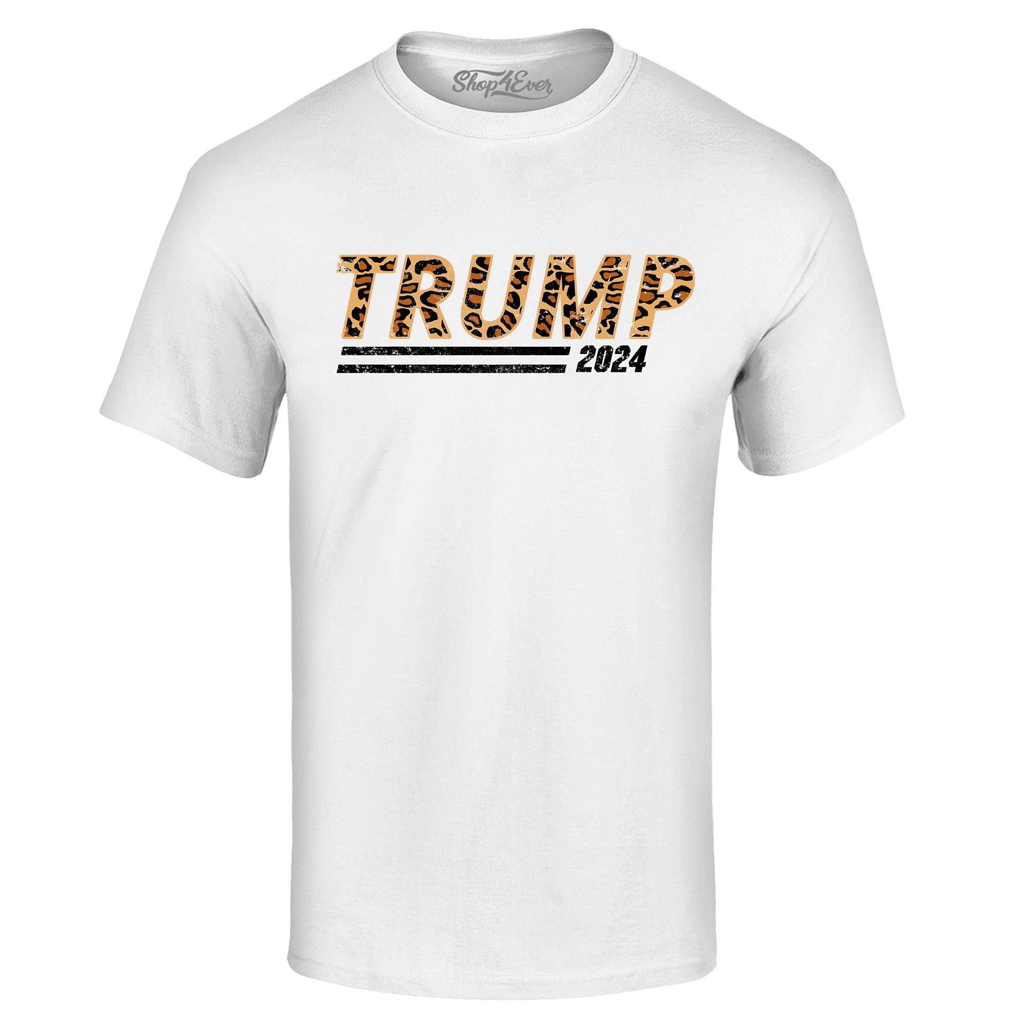 Shop4Ever Men's Leopard Donald Trump 2024 Presidential Campaign Graphic  T-shirt XXXXX-Large White - Walmart.com