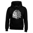 thumbnail image 1 of Shop4Ever Men's Lion Verse I Can Do All Things Through Christ Hooded Sweatshirt Hoodie Medium Black, 1 of 5