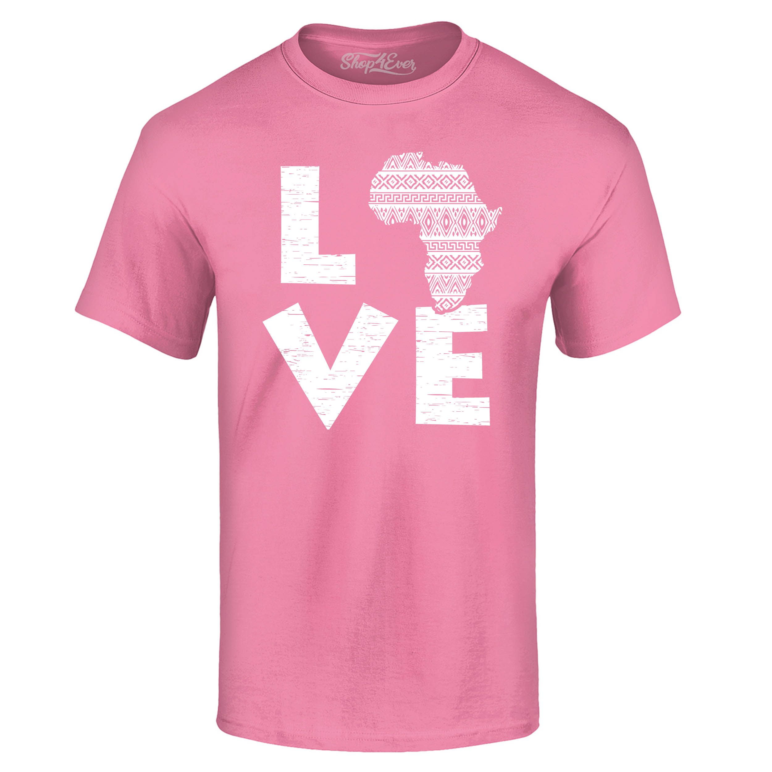 Shop4Ever Men's Love Africa Graphic T-shirt XXXX-Large Azalea Pink -  Walmart.com