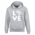 thumbnail image 1 of Shop4Ever Men's Love Africa Hooded Sweatshirt Hoodie XXX-Large Sports Grey, 1 of 5