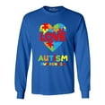 thumbnail image 1 of Shop4Ever Men's Love Puzzle Heart Autism Awareness Long Sleeve Shirt Medium Royal Blue, 1 of 5