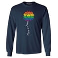 thumbnail image 1 of Shop4Ever Men's Love is Love Rainbow Flower Gay LGBTQ Pride Long Sleeve Shirt Large Navy, 1 of 5