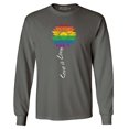 thumbnail image 1 of Shop4Ever Men's Love is Love Rainbow Flower Gay LGBTQ Pride Long Sleeve Shirt X-Large Charcoal, 1 of 5