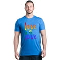 thumbnail image 1 of Shop4Ever Men's Love is Love Rainbow Gay Pride Graphic T-shirt XX-Large Royal Blue, 1 of 5