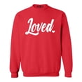 thumbnail image 1 of Shop4Ever Men's Loved Heart Valentine's Day Crewneck Sweatshirt Large Red, 1 of 5