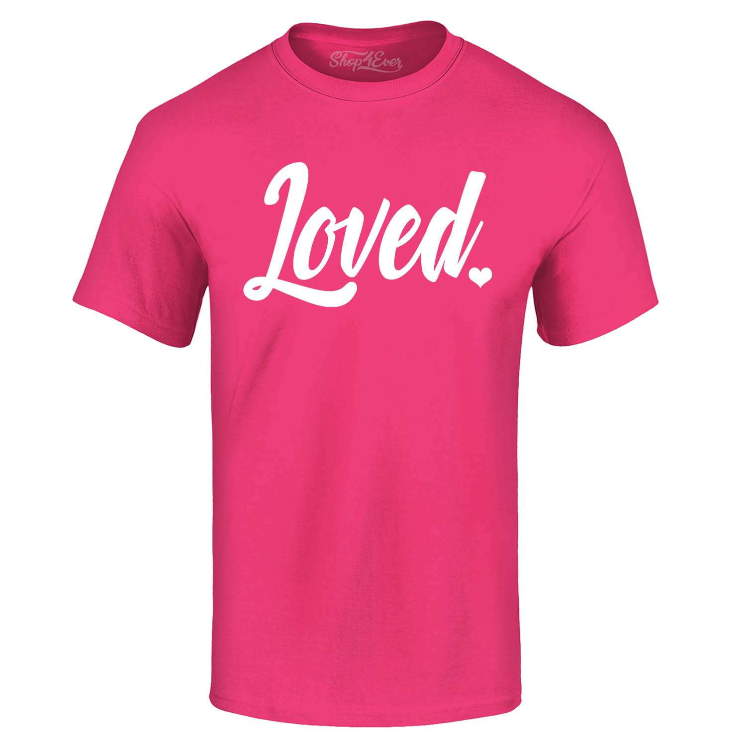 Shop4Ever Men's Loved Heart Valentine's Day Graphic T-shirt XXX
