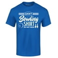 thumbnail image 1 of Shop4Ever Men's Lucky Bowling Shirt Bowler Graphic T-shirt XXXX-Large Royal Blue, 1 of 5