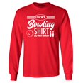 thumbnail image 1 of Shop4Ever Men's Lucky Bowling Shirt Bowler Long Sleeve Shirt Medium Red, 1 of 5