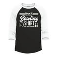 thumbnail image 1 of Shop4Ever Men's Lucky Bowling Shirt Bowler Raglan Baseball Shirt X-Large Black/White, 1 of 3