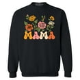 thumbnail image 1 of Shop4Ever Men's Mama Floral Flowers Retro Aesthetic Crewneck Sweatshirt X-Large Black, 1 of 5