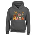thumbnail image 1 of Shop4Ever Men's Mama Floral Flowers Retro Aesthetic Hooded Sweatshirt Hoodie Large Charcoal, 1 of 5