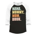 thumbnail image 1 of Shop4Ever Men's Mama Mommy Mom Bruh Raglan Baseball Shirt Large Black/White, 1 of 4