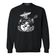 thumbnail image 1 of Shop4Ever Men's Mariachi Skeleton Guitar Crewneck Sweatshirt X-Large Black, 1 of 5