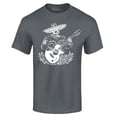 thumbnail image 1 of Shop4Ever Men's Mariachi Skeleton Guitar Graphic T-shirt X-Large Charcoal, 1 of 5