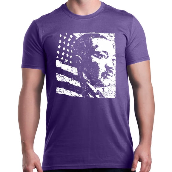 Shop4Ever Men's Martin Luther King Jr. Graphic T-shirt Medium Purple
