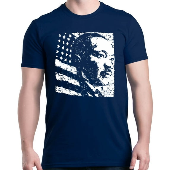 Shop4Ever Men's Martin Luther King Jr. Graphic T-shirt XXX-Large Navy