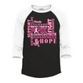 thumbnail image 1 of Shop4Ever Men's Men's Breast Cancer Support Fight Ribbon Awareness Raglan Baseball Shirt Large Black/White, 1 of 4