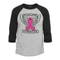 thumbnail image 1 of Shop4Ever Men's Men's Stronger Together Breast Cancer Awareness Raglan Baseball Shirt XXX-Large Heather Grey/Black, 1 of 4