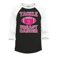 thumbnail image 1 of Shop4Ever Men's Men's Tackle Breast Cancer Support Awareness Raglan Baseball Shirt XX-Large Black/White, 1 of 4