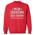 thumbnail image 1 of Shop4Ever Men's Mom Grandma Great-Grandma Crewneck Sweatshirt XX-Large Red, 1 of 3