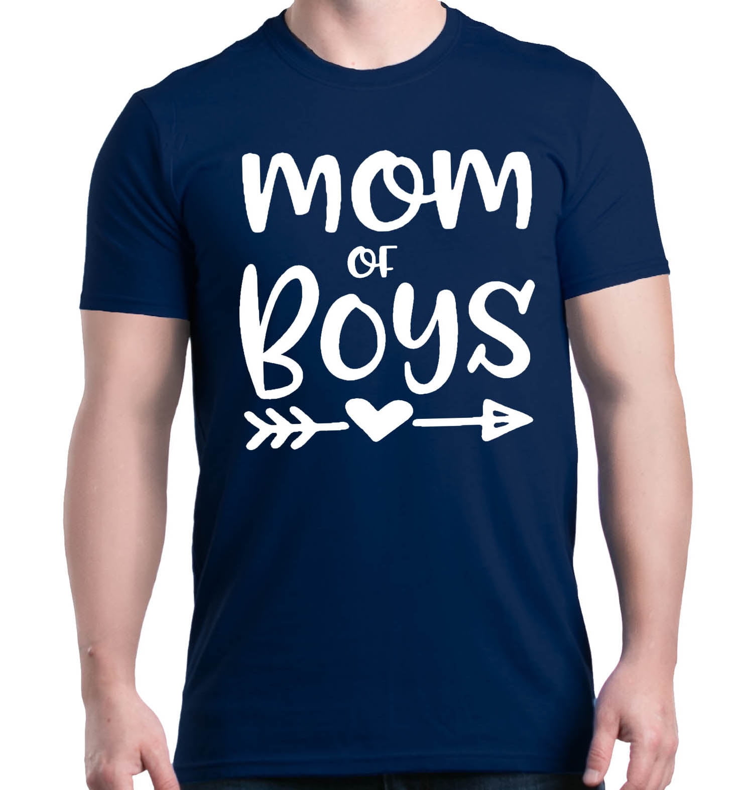 Shop4Ever Men's Mom of Boys Graphic T-shirt XXX-Large Navy - Walmart.com