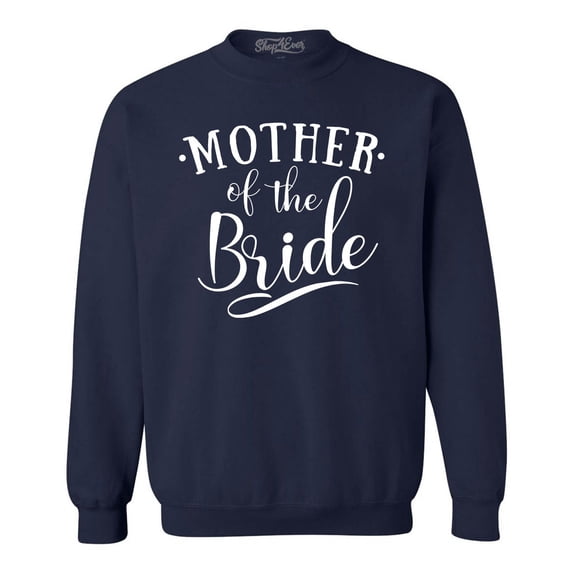 Shop4Ever Men's Mother of the Bride Wedding Crewneck Sweatshirt Large Navy