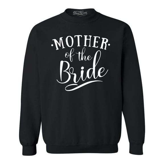 Shop4Ever Men's Mother of the Bride Wedding Crewneck Sweatshirt XXX-Large Black