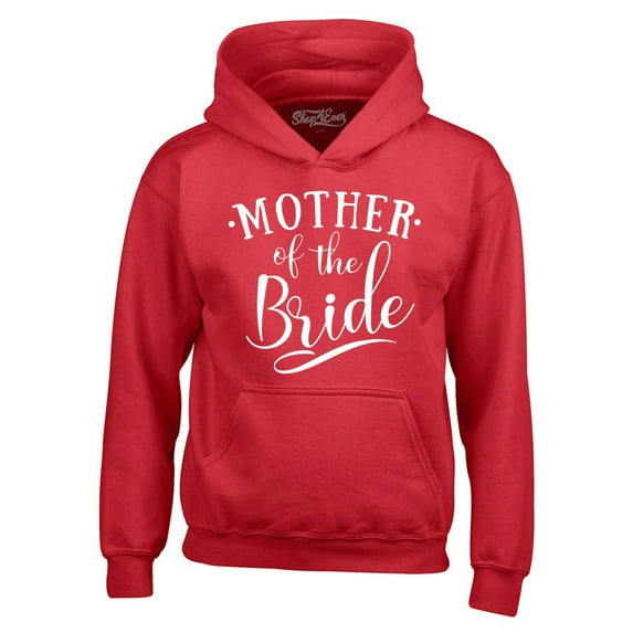 Shop4Ever Men's Mother of the Bride Wedding Hooded Sweatshirt Hoodie X-Large Red