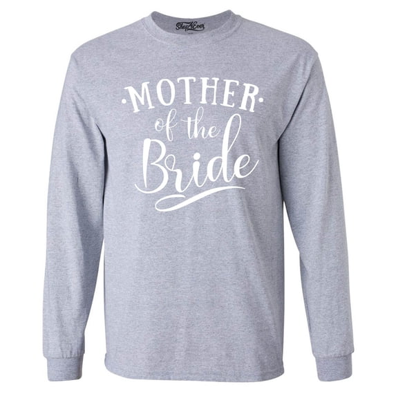 Shop4Ever Men's Mother of the Bride Wedding Long Sleeve Shirt Large Sports Grey
