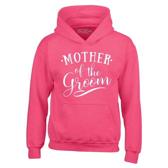 Shop4Ever Men's Mother of the Groom Wedding Hooded Sweatshirt Hoodie Small Heliconia Pink