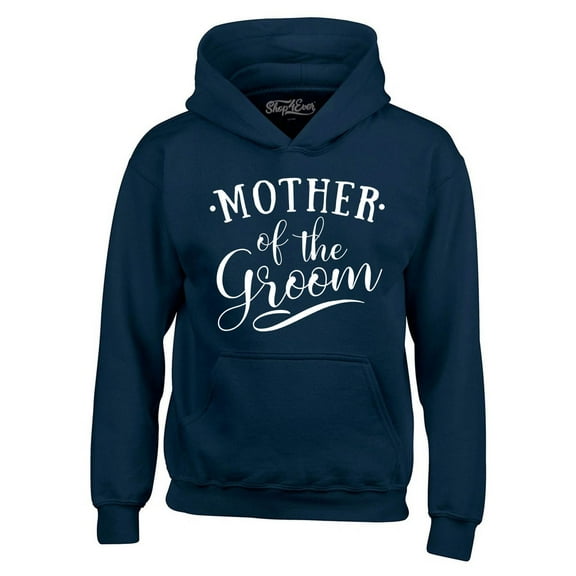 Shop4Ever Men's Mother of the Groom Wedding Hooded Sweatshirt Hoodie Small Navy