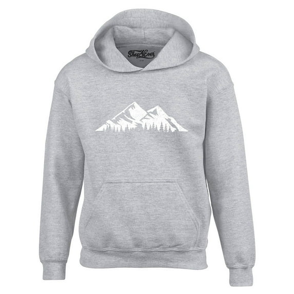 Shop4Ever Men's Mountains Scenery Nature Wildlife Hooded Sweatshirt Hoodie XXX-Large Sports Grey